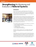 Strengthening the Monitoring and Evaluation of Referral Systems