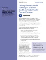 Defining Electronic Health Technologies and Their Benefits for Global Health Program Managers: Dashboards