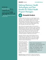 Defining Electronic Health Technologies and Their Benefits for Global Health Program Managers: Geospatial Analysis
