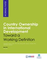 Country Ownership in International Development: Toward a Working Definition