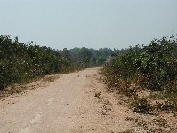 A dusty dirt road in Nang Rong