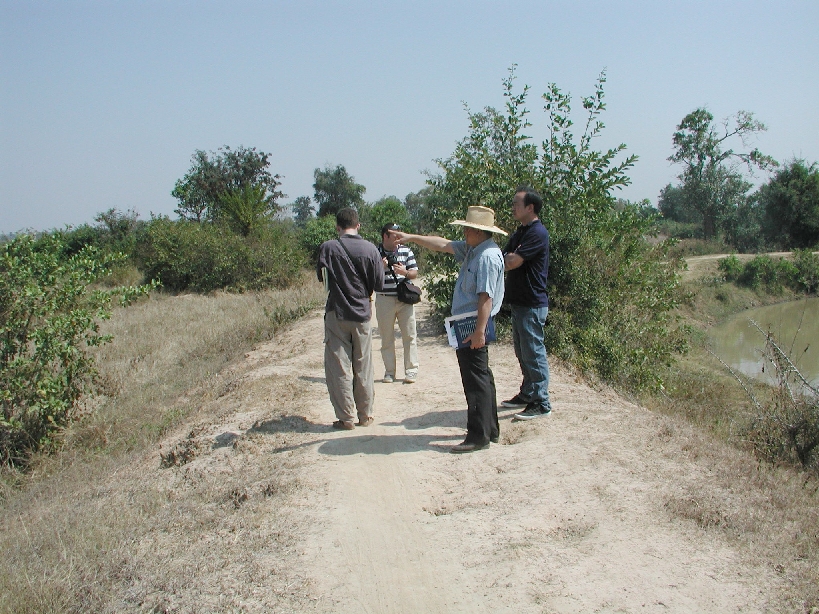 GPS data is collected near a road intersection in Nang Rong.
